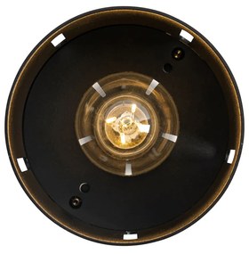 Дизайнерска черна плафониера със светлинен ефект - Яна