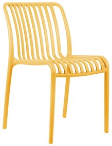 Жълт пластмасов трапезен стол Glee – Leitmotiv