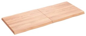 363958 vidaXL Плот за маса светлокафяв 120x50x(2-4) см обработен масивен дъб