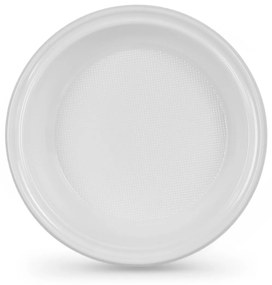 Reusable plate set Algon Кръгъл Бял 20,5 x 3 cm Пластмаса 100 броя