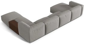 Светлосив модулен ъглов диван (десен ъгъл/U форма) Martina – Micadoni Home