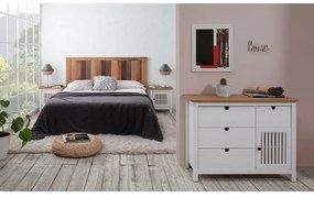 Бяла дървена нощна масичка Bruna - Marckeric