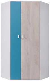 Гардероб Planet II corner-White - Dub - Navy blue