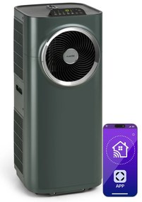 Klarstein Kraftwerk Smart 12K, мобилен климатик, 12 000 BTU, контрол чрез приложение, антрацит