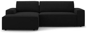 Черен разтегателен ъглов диван (ляв ъгъл) Jodie – Micadoni Home