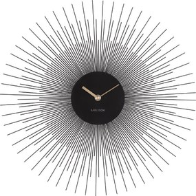 Черен стенен часовник , ø 45 cm Peony - Karlsson