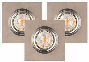 Spot-Light 2515336 - Комплект 3x LED вградени лампи VITAR 1xGU10/5W/230V бетон
