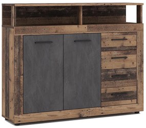 Комод RUNA тъмнокафяв/антрацит