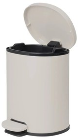 Кремаво стоманено кошче за боклук с педал 5 l Para – Blomus