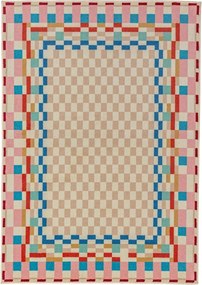 Килим със смес от вълна 180x230 cm Checkered Border – Flair Rugs