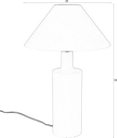 Метална настолна лампа в сребрист цвят с метален абажур (височина 53 cm) Wonders – Zuiver