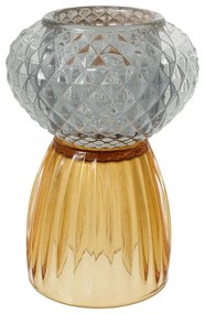 Свещник от сиво-кафяво стъкло - Green Gate