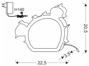 Зелена бебешка лампа Cactus - Candellux Lighting