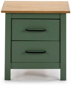 Зелено дървено нощно шкафче Miranda - Marckeric