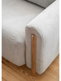 Светлосив сгъваем/с място за съхранение диван от прежда с примки от букле 244 cm Arcadova – ELTAP