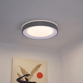 Модерна таванна лампа сива с бяло 48 см вкл. LED димируем RGB - Kanton