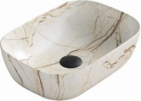 Mexen Rita плот за мивка 45 x 32 см, бежов камък - 21084592