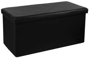 Пейка със съхранение atmosphera Pouffe , MDF, Сгъваем - Сив