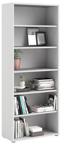 Бял модулен шкаф за книги 89x222 cm Prima - Tvilum