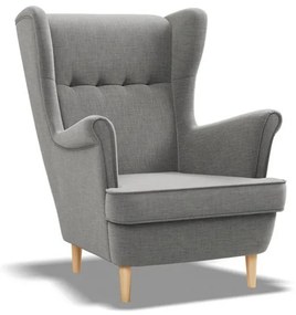 Дизайнерски фотьойл в светлосиво в скандинавски стил