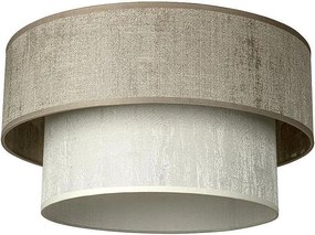 Плафон АЛБА МЕТРО, ø400, крем, абажури Сарай Бронз + Крем, 1xE27