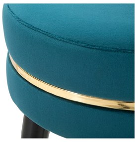 Тюркоазен тапициран бар стол (височина на седалката 74 cm) Paris – Mauro Ferretti