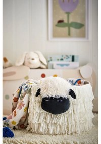 Бяла текстилна детска кошница за играчки 40x25x30 cm Dolly – Bloomingville Mini