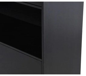 Черен модулен шкаф от борова дървесина 40x210 cm Finca - WOOOD