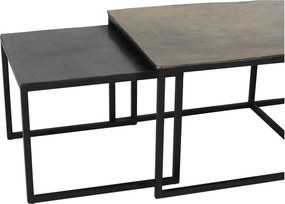 Метални масички за кафе в комплект от 3 бр. в черен и бронзов цвят 50x120 cm Kumalu – Light &amp; Living