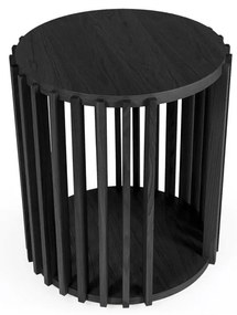 Черна масичка за кафе , ø 53 cm Drum - Woodman