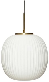 Бяло висящо осветително тяло със стъклен абажур ø 32 cm Serene – Hübsch