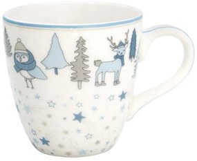 Бяла и синя чаша от фаянс Деца Forrest - Green Gate