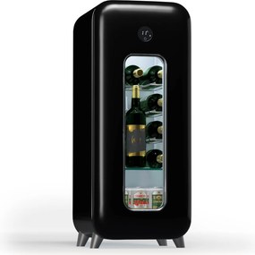 Klarstein Shirley 15 Uno. охладител за вино, 15 бутилки, 5 - 20 °C, сензорно управление, ретро