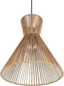 Метално висящо осветително тяло в естествен цвят с абажур от хартиен шнур ø 35 cm Rosalie – Reality