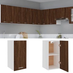 826622 vidaXL Висящ шкаф "Lyon" кафяв дъб 29,5x31x60 см, инженерно дърво