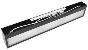 Дизайнерски удължен стенен аплик черен 60 см - Houx