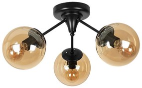 Плафон МОНТЕ, черен, 3хE27