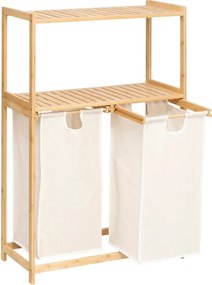 Етажерка 5five Tidy Box, С 2 коша за пране, Бамбук
