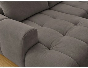 Кафяво-сив сгъваем/с място за съхранение ъглов диван (десен ъгъл/U форма) Fuji – Bobochic Paris