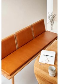 Коняк кафява кожена пейка Elba - Hammel Furniture