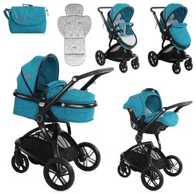 Бебешка комбинирана количка LUMINA SET LORELLI - Dark Blue