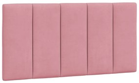 374660 vidaXL Мека табла за легло, розова, 100 см, кадифе