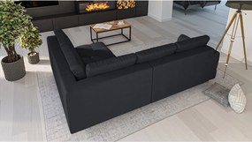 Тъмносив ъглов диван (десен ъгъл) Ariella - Ropez