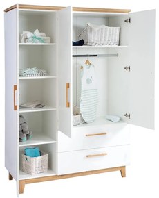 Бял детски гардероб от дъб 135x200 cm Finn - Roba