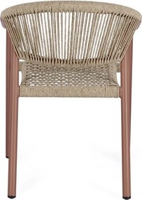 Червен /в естествен цвят метален градински стол Canarias – Bizzotto