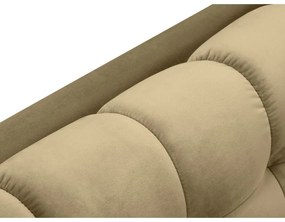 Бежов ъглов диван от кадифе , ляв ъгъл Bali - Cosmopolitan Design