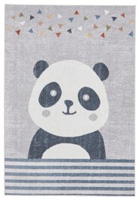 Светлосив детски килим 80x150 cm Vida Kids Panda – Think Rugs