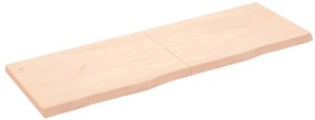 363603 vidaXL Стенен рафт, 180x60x(2-6) см, необработен масивен дъб