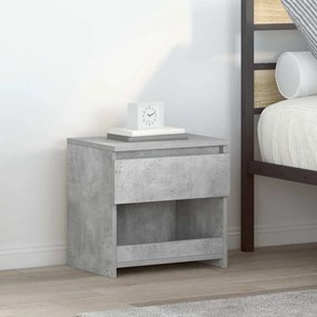 803452 vidaXL Нощни шкафчета, 2 бр, бетонно сив, 40x30x39 см, инженерно дърво