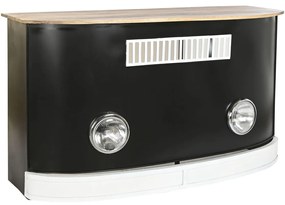 Помощна мебел DKD Home Decor BAR 157 x 52 x 90 cm Черен Кафяв Алуминий Бял Желязо Дърво манго